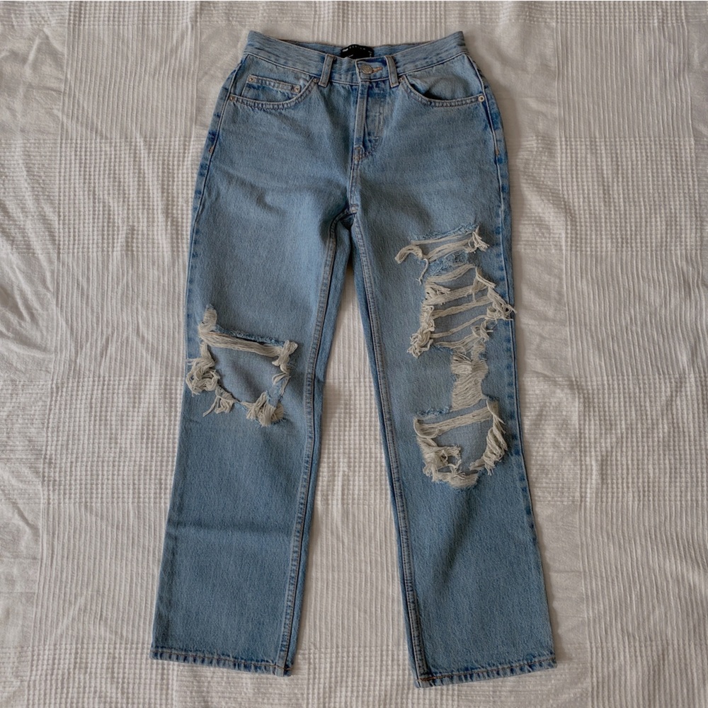 ASOS Petite Mid-rise 90s Straight Leg Jeans